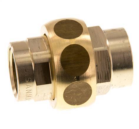 Rp 1/2'' Brass Double Nipple 3-pieces avec joint conique 16 Bar