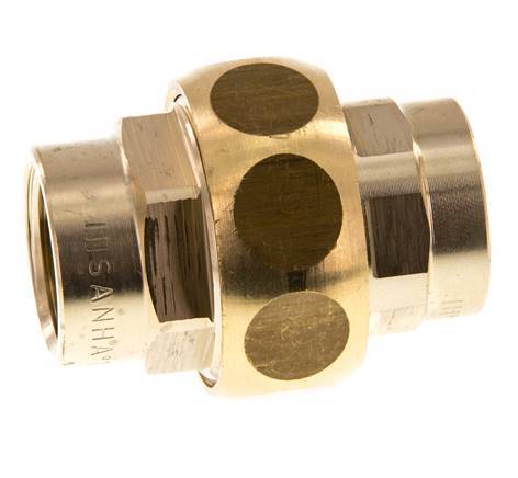 Rp 1/2'' Brass Double Nipple 3-pieces avec joint conique 16 Bar