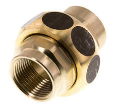 Rp 3/4'' Brass Double Nipple 3-pieces with Conically sealing 16 Bar