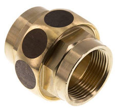 Rp 1 1/4'' Brass Double Nipple 3-pieces avec joint conique 16 Bar