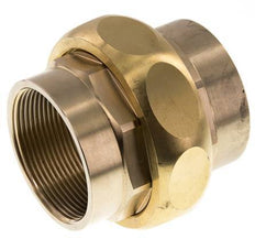 Rp 2'' Brass Double Nipple 3-pieces with Conically sealing 16 Bar