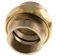 Rp 2'' Brass Double Nipple 3-pieces avec joint conique 16 Bar