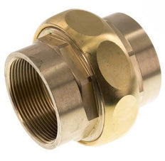 Rp 2'' Brass Double Nipple 3-pieces avec joint conique 16 Bar