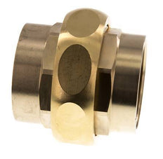 Rp 2'' Brass Double Nipple 3-pieces avec joint conique 16 Bar