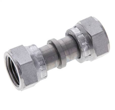 UN 11/16''-16 Socket ORFS en acier zingué avec écrou-raccord 630 Bar - Hydraulique