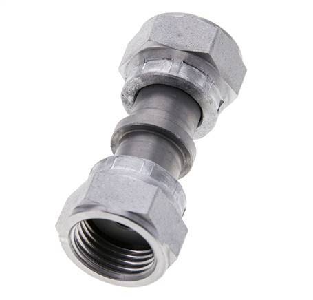 UN 11/16''-16 Socket ORFS en acier zingué avec écrou-raccord 630 Bar - Hydraulique