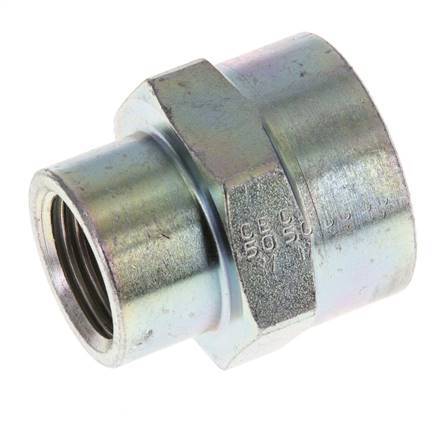 1/2'' NPT x 3/4'' NPT Zinc plated Steel Socket 170 Bar - Hydraulic