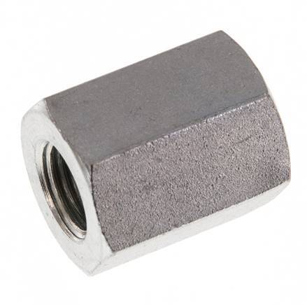 G 1/4'' x G 3/8'' Zinc plated Steel Socket 250 Bar - Hydraulic
