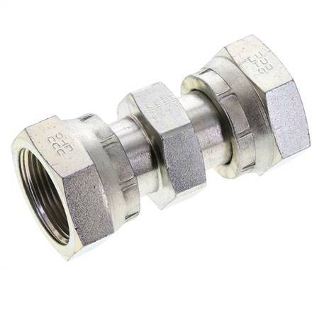 UN 1-7/16''-12 Zinc plated Steel Socket ORFS with Union nut 400 Bar - Hydraulic