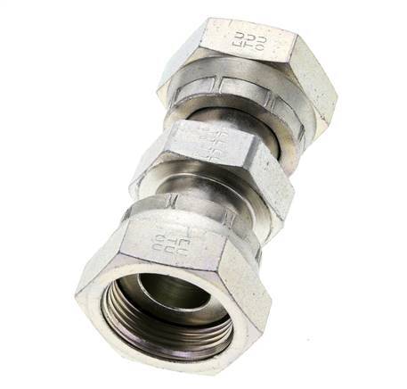 UN 1-7/16''-12 Acier zingué Socket ORFS avec écrou union 400 Bar - Hydraulique
