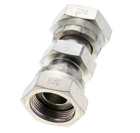 UN 1-7/16''-12 Zinc plated Steel Socket ORFS with Union nut 400 Bar - Hydraulic