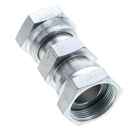 UN 1-11/16''-12 Acier zingué Socket ORFS avec écrou union 250 Bar - Hydraulique