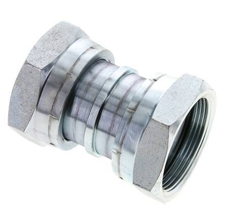 UN 2''-12 Acier zingué Socket ORFS avec écrou union 250 Bar - Hydraulique