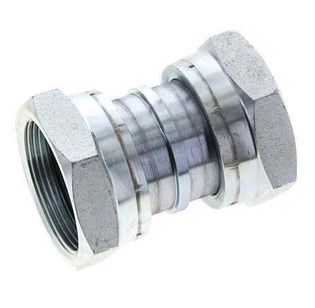 UN 2''-12 Acier zingué Socket ORFS avec écrou union 250 Bar - Hydraulique