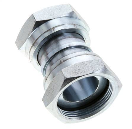 UN 2''-12 Acier zingué Socket ORFS avec écrou union 250 Bar - Hydraulique