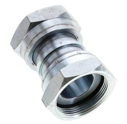 UN 2''-12 Acier zingué Socket ORFS avec écrou union 250 Bar - Hydraulique