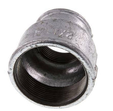 Rp 2'' x Rp 1 1/4'' Fonte zinguée Manchon rond 25 Bar