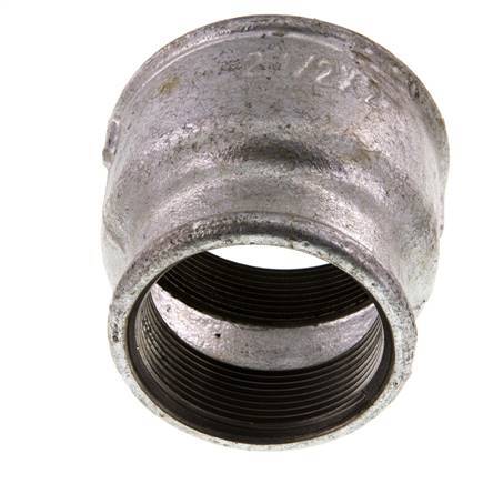 Rp 2 1/2'' x Rp 2'' Fonte zinguée Manchon rond 25 Bar