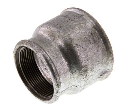 Rp 2 1/2'' x Rp 2'' Fonte zinguée Manchon rond 25 Bar