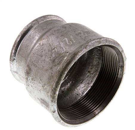 Rp 2 1/2'' x Rp 2'' Fonte zinguée Manchon rond 25 Bar