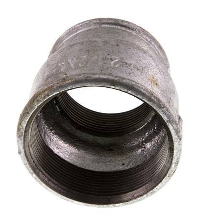 Rp 2 1/2'' x Rp 2'' Fonte zinguée Manchon rond 25 Bar