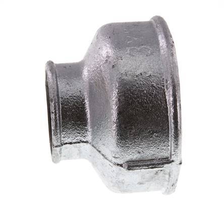 Rp 3'' x Rp 1 1/2'' Fonte zinguée Manchon rond 25 Bar