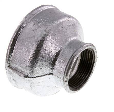 Rp 3'' x Rp 1 1/2'' Fonte zinguée Manchon rond 25 Bar