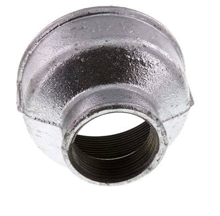 Rp 3'' x Rp 1 1/2'' Fonte zinguée Manchon rond 25 Bar