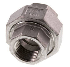 1/2'' NPT Mamelon double en acier inoxydable 3-pièces avec joint conique 16 Bar