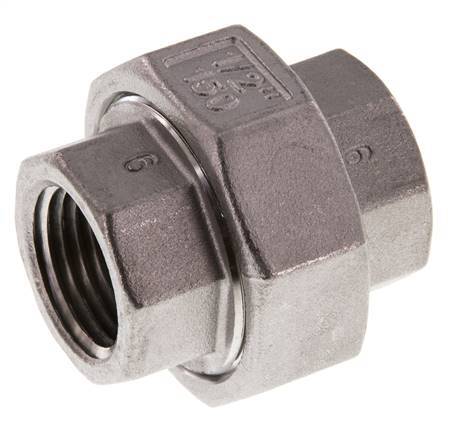 1/2'' NPT Mamelon double en acier inoxydable 3-pièces avec joint conique 16 Bar