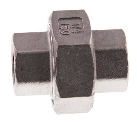 Rp 1/4'' Acier inoxydable Mamelon double 3-pièces avec joint conique 16 Bar