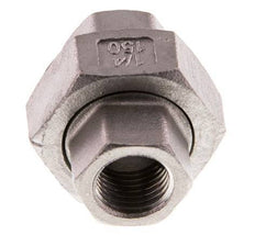 Rp 1/4'' Acier inoxydable Mamelon double 3-pièces avec joint conique 16 Bar