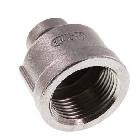Rp 3/4'' x Rp 1/4'' Acier inoxydable Round Socket 16 Bar