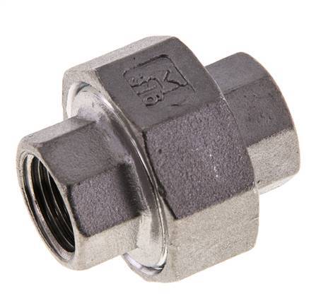 3/8'' NPT Mamelon double en acier inoxydable 3-pièces avec joint conique 16 Bar