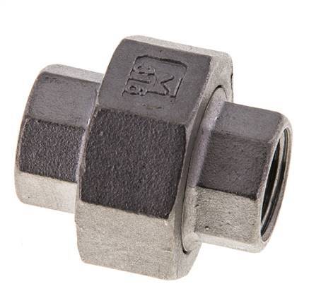 3/8'' NPT Mamelon double en acier inoxydable 3-pièces avec joint conique 16 Bar
