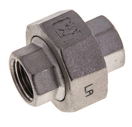 3/8'' NPT Mamelon double en acier inoxydable 3-pièces avec joint conique 16 Bar