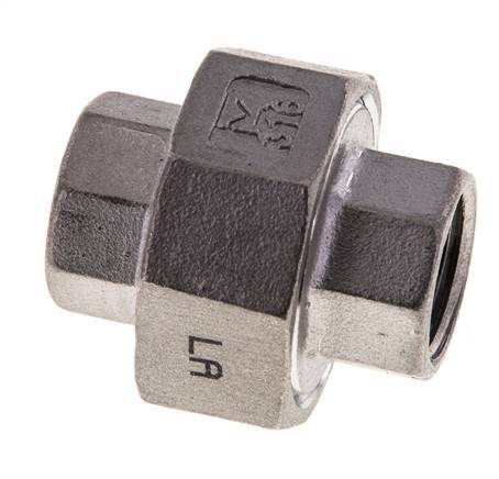 3/8'' NPT Mamelon double en acier inoxydable 3-pièces avec joint conique 16 Bar