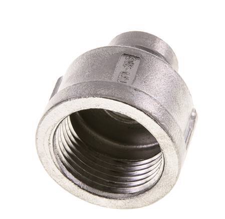 Manchon rond 1'' NPT x 3/8'' NPT en acier inoxydable 16 bar