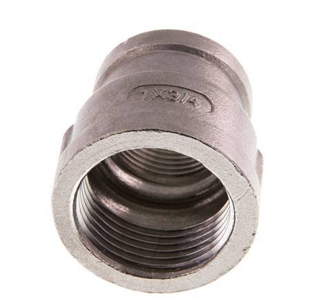 Rp 1'' x Rp 3/4'' Acier inoxydable Round Socket 16 Bar