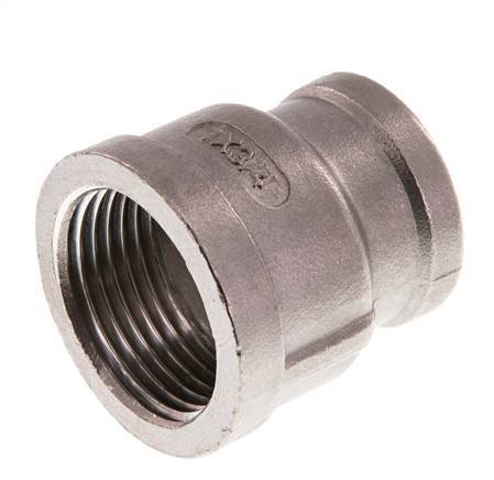Rp 1'' x Rp 3/4'' Acier inoxydable Round Socket 16 Bar