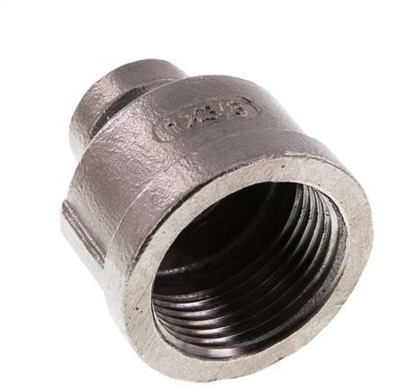 Rp 1'' x Rp 3/8'' Acier inoxydable Round Socket 16 Bar