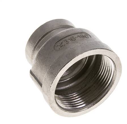 1 1/2'' NPT x 1'' NPT Douille ronde en acier inoxydable 16 bar