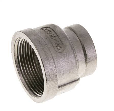 1 1/2'' NPT x 1'' NPT Douille ronde en acier inoxydable 16 bar