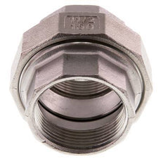 Rp 1 1/2'' Acier inoxydable Mamelon double 3-pièces avec joint conique 16 Bar