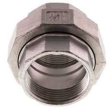 Rp 1 1/2'' Acier inoxydable Mamelon double 3-pièces avec joint conique 16 Bar