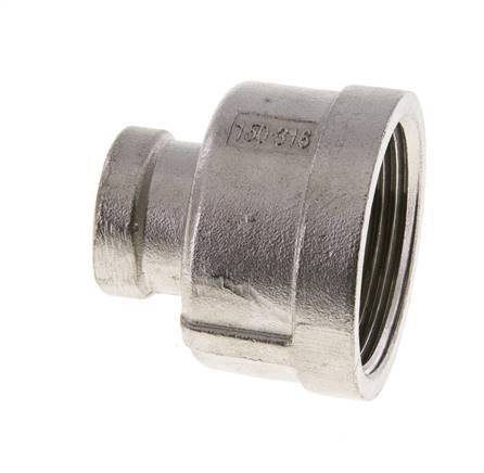 1 1/4'' NPT x 1/2'' NPT Stainless steel Round Socket 16 Bar