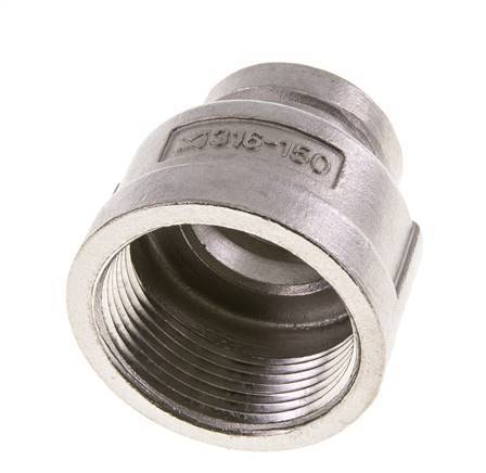 1 1/4'' NPT x 3/4'' NPT Acier inoxydable Round Socket 16 Bar