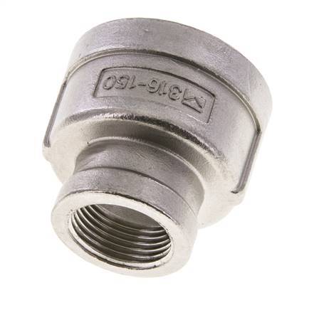 1 1/4'' NPT x 3/4'' NPT Acier inoxydable Round Socket 16 Bar