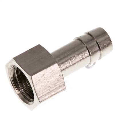 G 1/4'' x 9mm Nickel plated Brass Hose barb 16 Bar [5 Pieces]