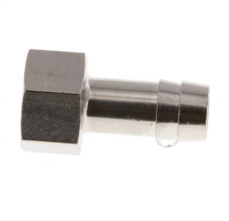 G 1/4'' x 10mm Nickel plated Brass Hose barb 16 Bar [5 Pieces]
